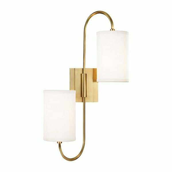 Hudson Valley Junius 2 Light Wall Sconce 9100-AGB